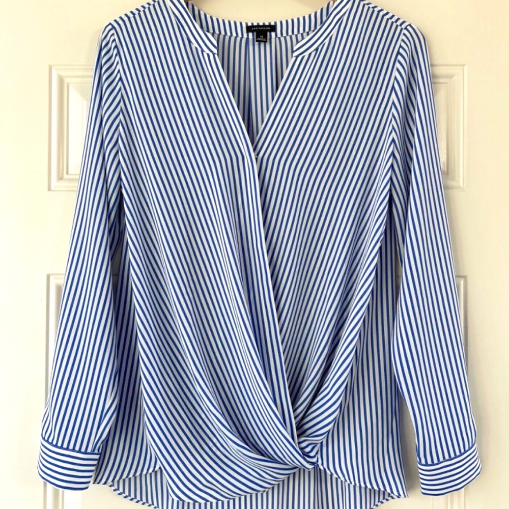 NWOT Ann Taylor Faux Wrap Blouse, sz Small